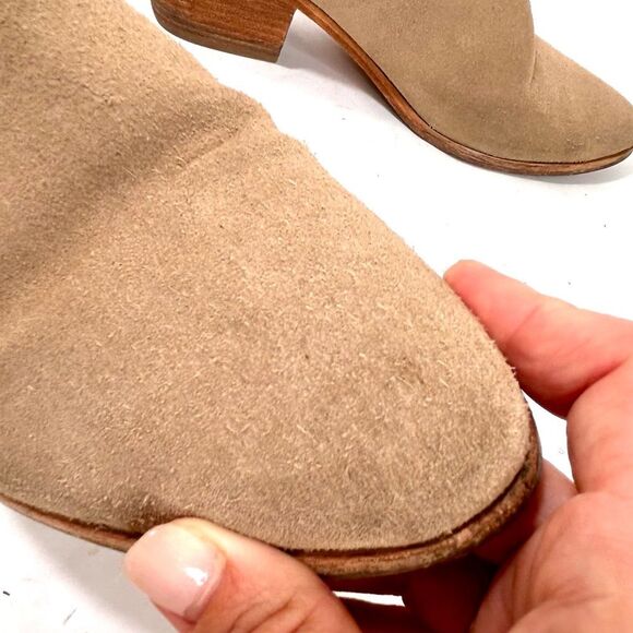 Joie Beige Suede Leather Barlow Western Booties size 40 EU / 9 US - Picture 7 of 13